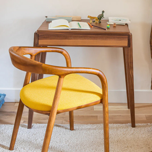 Bureau Liseré Dasras bois chêne ou noyer - 10 finitions 4 dimensions