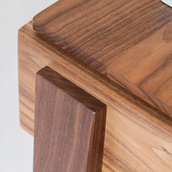 Bureau Liseré Dasras bois chêne ou noyer - 10 finitions 4 dimensions