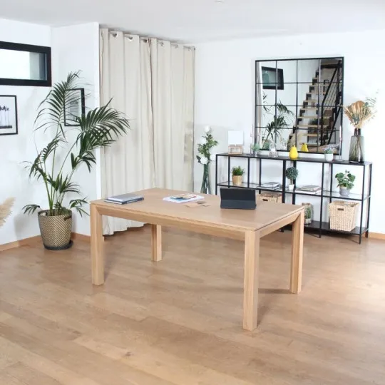 Bureau Clarté Dasras bois chêne ou noyer - 10 finitions 2 dimensions