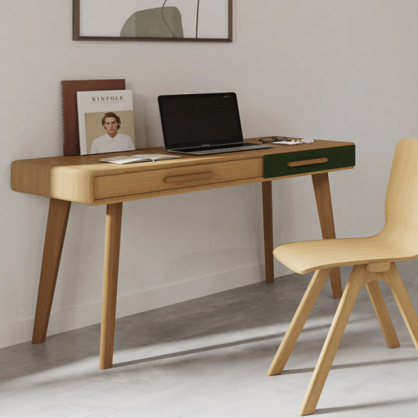 Bureau Paul Dasras bois chêne ou noyer - 10 finitions