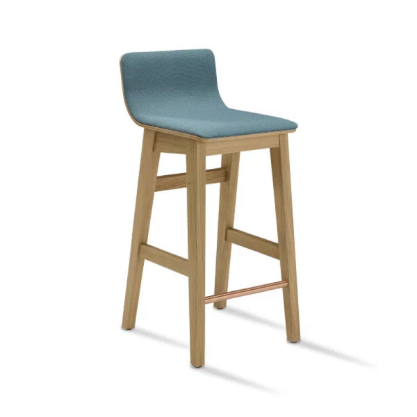 Tabouret Snack Dasras bois chêne et tissu - 9 finitions 3 hauteurs