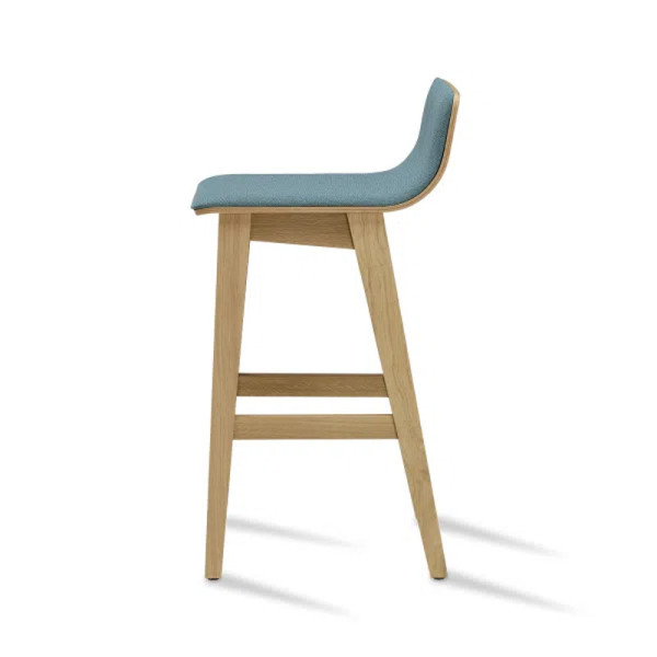 Tabouret Snack Dasras bois chêne et tissu - 9 finitions 3 hauteurs