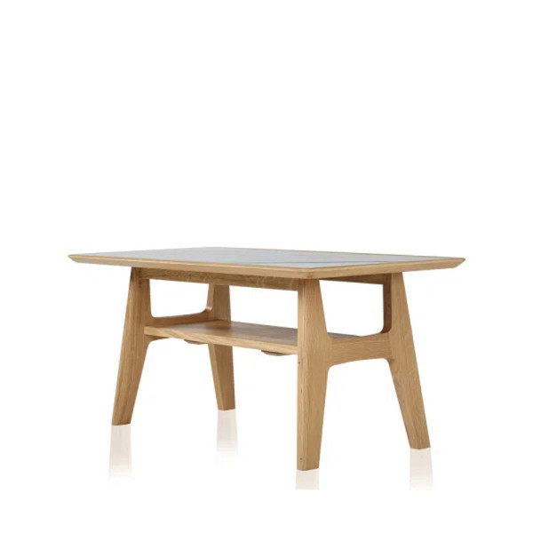 Table basse H Dasras céramique bois chêne ou noyer - 10 finitions 4 tailles