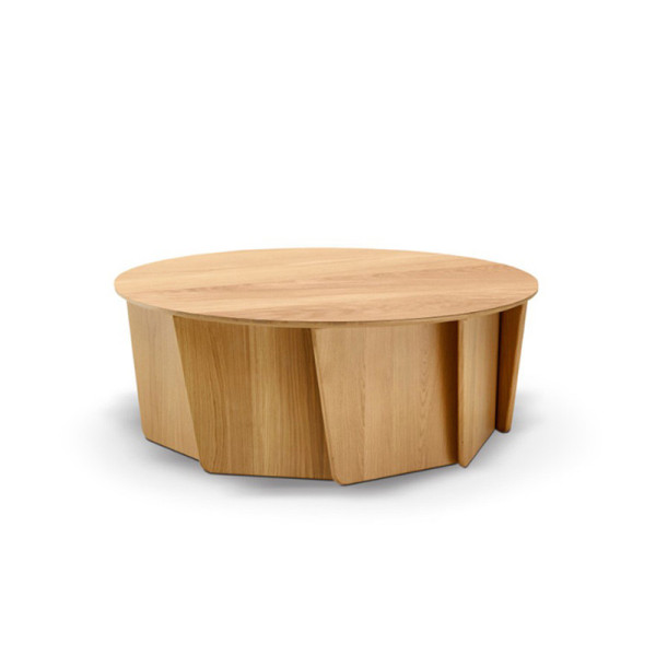 Table basse Volute Dasras bois chêne ou noyer - 10 finitions 3 tailles