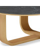 Table basse ronde Luge Dasras céramique bois chêne - 9 finitions 3 tailles