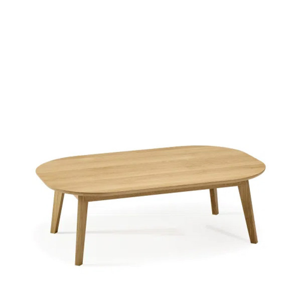 Table basse rectangulaire Snack Dasras bois chêne ou noyer - 10 finitions 2 tailles