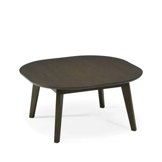 Table basse carrée Snack Dasras céramique bois chêne ou noyer - 10 finitions 3 tailles