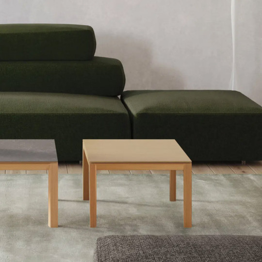 Table basse rectangulaire Clarté Dasras bois chêne ou noyer - 10 finitions 2 tailles 2 modèles