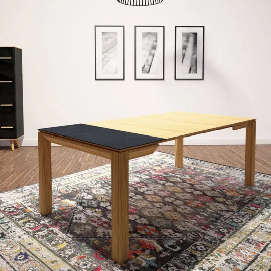 Console extensible Clarté Dasras céramique bois chêne ou noyer - 10 finitions 4 tailles