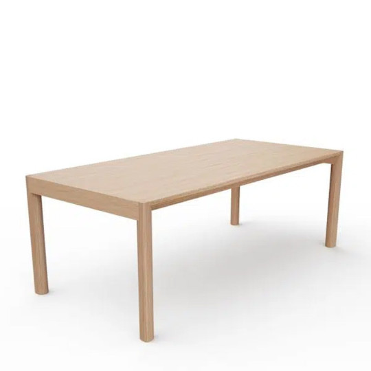 Table à manger fixe Rives Dasras bois chêne ou noyer - 10 finitions 4 tailles