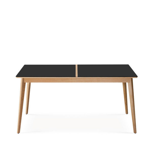 Table à manger fixe Paul Dasras céramique bois chêne ou noyer - 10 finitions 17 tailles