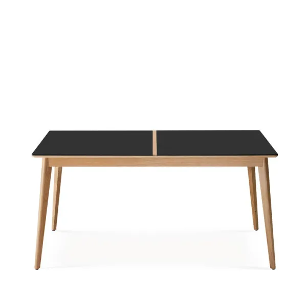 Table à manger fixe Paul DASRAS céramique bois chêne ou noyer - 10 finitions 17 tailles