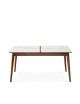 Table à manger fixe Paul Dasras céramique bois chêne ou noyer - 10 finitions 17 tailles