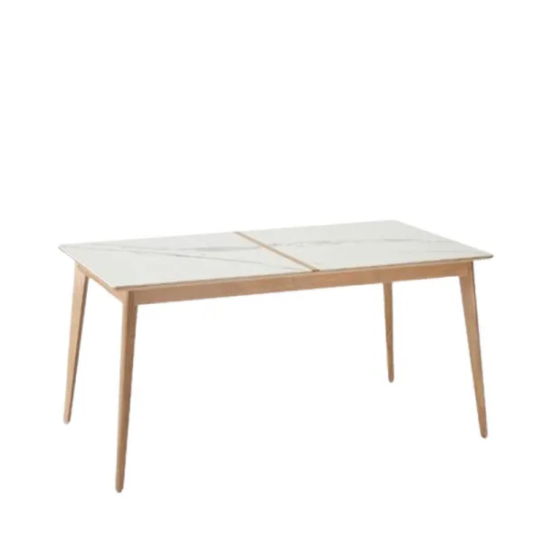 Table à manger fixe Paul DASRAS céramique bois chêne ou noyer - 10 finitions 17 tailles