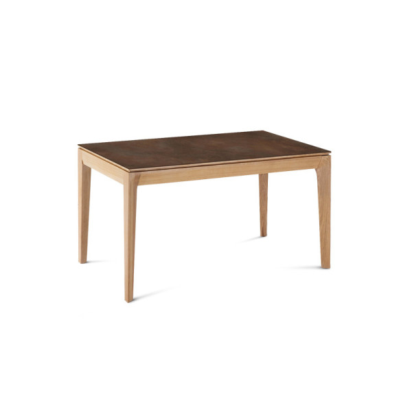 Table à manger fixe Buzz Dasras céramique bois chêne ou noyer - 10 finitions 17 tailles