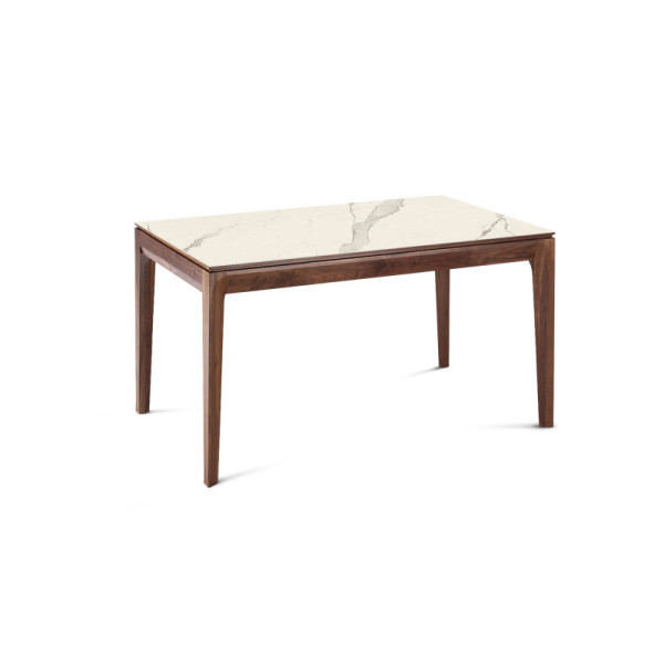 Table à manger fixe Buzz Dasras céramique bois chêne ou noyer - 10 finitions 17 tailles
