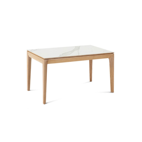 Table à manger fixe Buzz Dasras céramique bois chêne ou noyer - 10 finitions 17 tailles