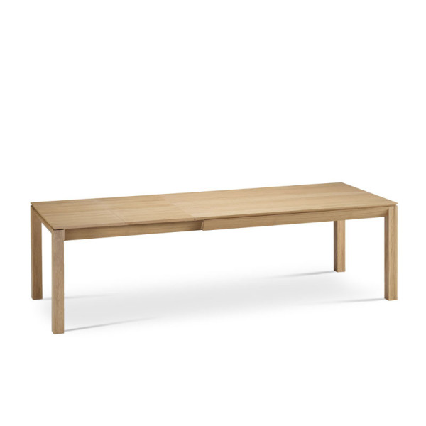 Table à manger extensible Clarté Dasras bois chêne ou noyer - 10 finitions 12 tailles