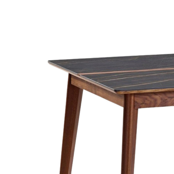 Table à manger extensible Paul Dasras céramique bois chêne ou noyer - 10 finitions 8 tailles