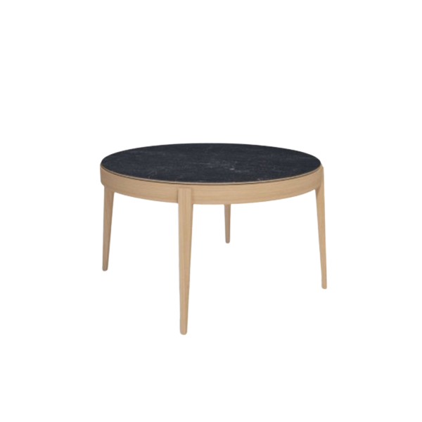 Table à manger extensible Liseré Dasras céramique bois chêne - 9 finitions 3 tailles