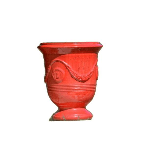 Vase Anduze émaillé rouge Terre Figuière - 4 tailles