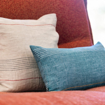 Coussin Lin Canard bleu ARTIGA - 2 tailles