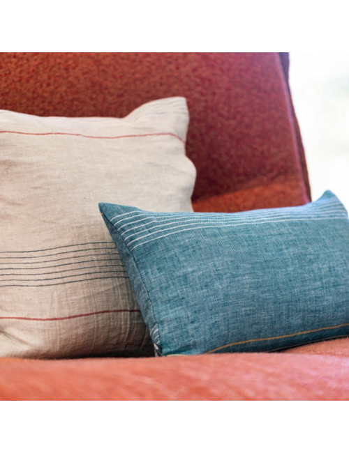 Coussin Lin Canard bleu ARTIGA - 2 tailles