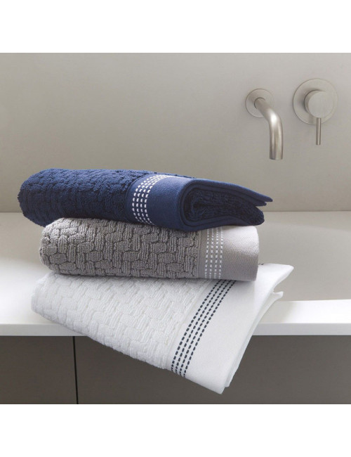 Serviette drap de douche Couture Le Jacquard français - 2 coloris