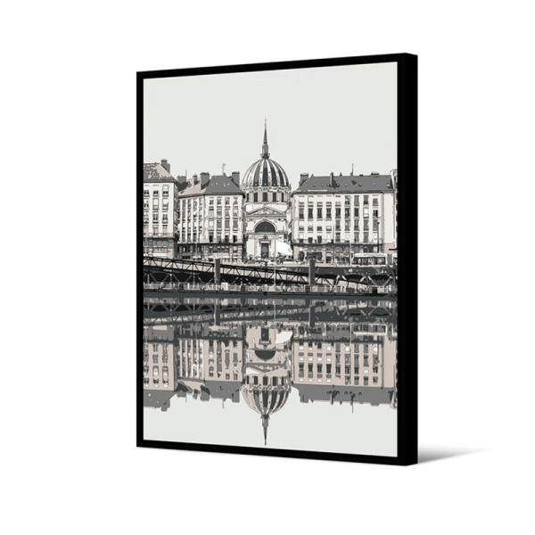 Toile encadrée Nantes Pôdevache 50x70cm