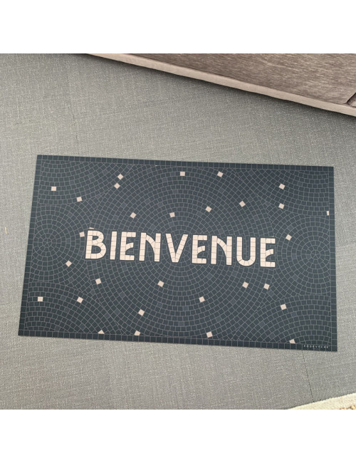 Tapis vinyle personnalisé Bains de mer toute l'année Pôdevache 49.5x83cm