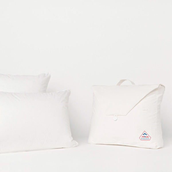 Oreiller Aoste Pyrenex ultra moelleux oie blanche - 5 dimensions