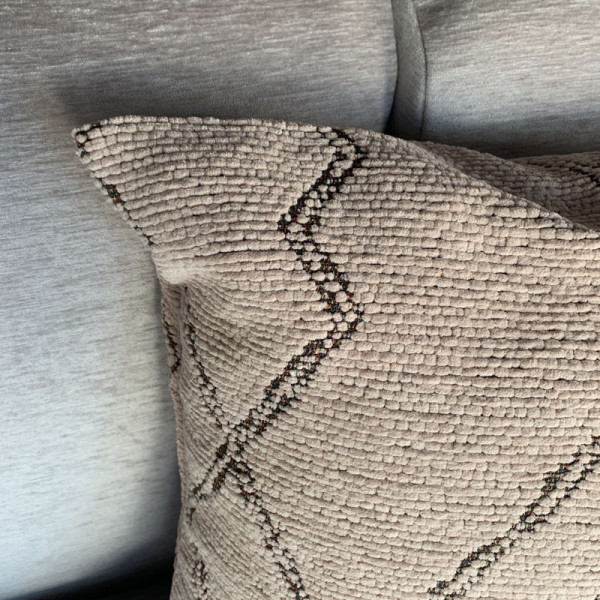 Coussin tressé Pôdevache Evato carré 45x45cm