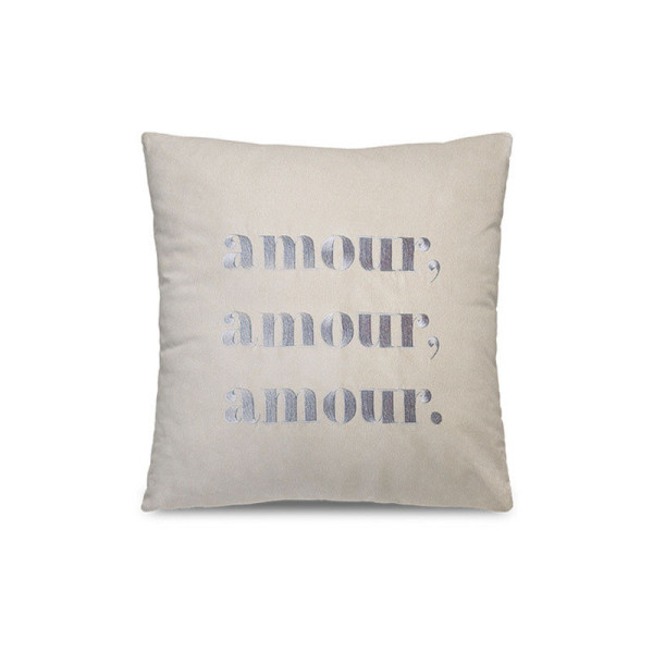 Coussin brodé Amour Pôdevache carré 45x45cm