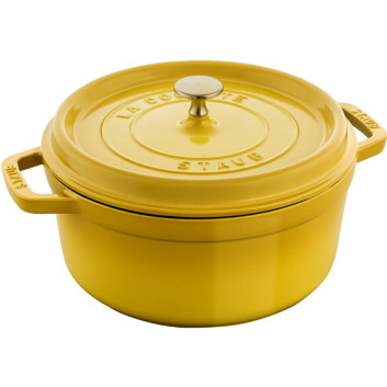 Cocotte en fonte Staub ronde Citron - 3 diamètres