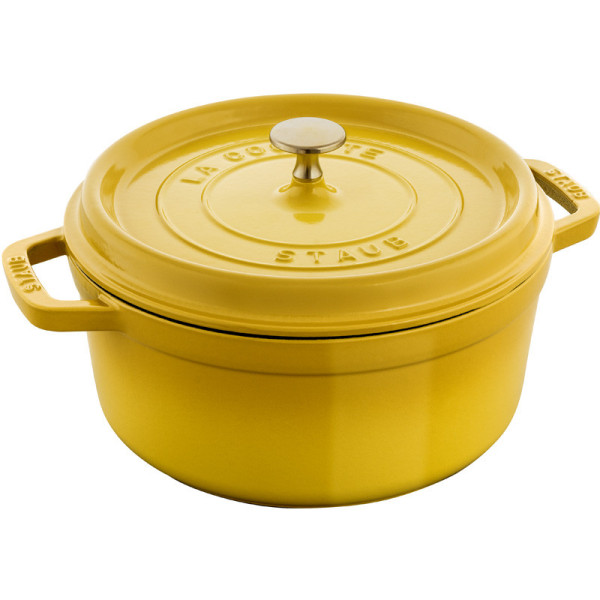 Cocotte en fonte Staub ronde Citron - 3 diamètres