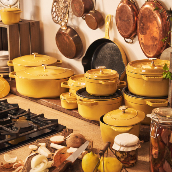 Cocotte en fonte Staub ronde Citron - 3 diamètres