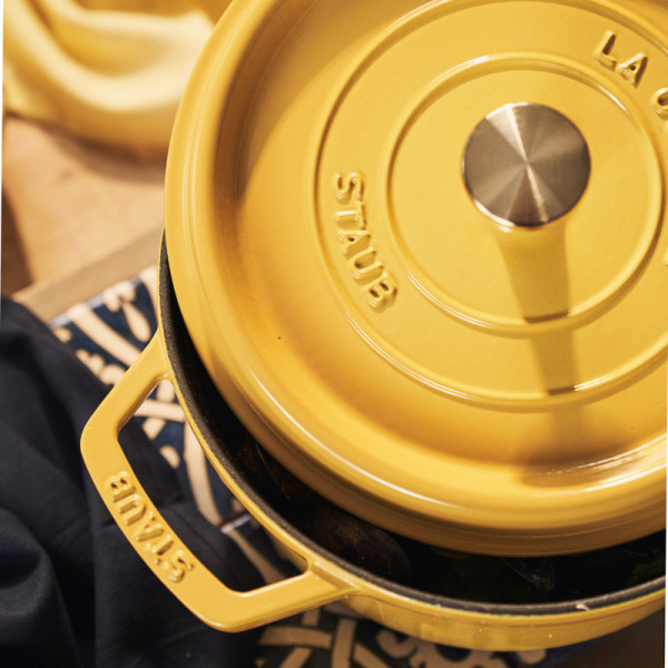 Cocotte en fonte Staub ronde Citron - 3 diamètres