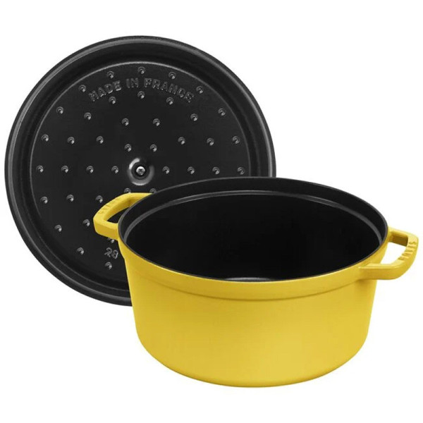 Cocotte en fonte Staub ronde Citron - 3 diamètres