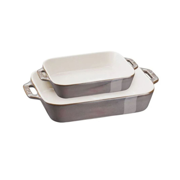 Ensemble de 2 plats à four Staub en céramique - 3 coloris