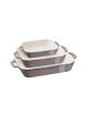 Ensemble de 3 plats à four STAUB en céramique turquoise antique