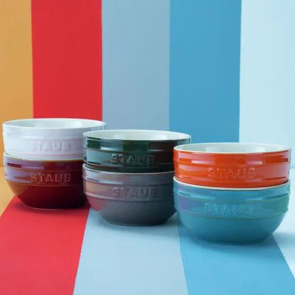 Set de 6 bols Staub Arc-en-ciel en céramique 12cm