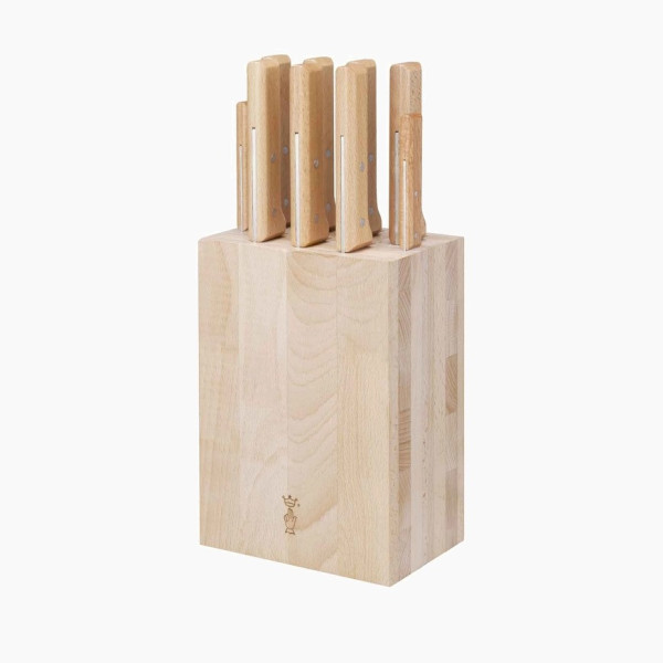 Bloc à couteaux OPINEL en bois de hêtre - vide 2 tailles