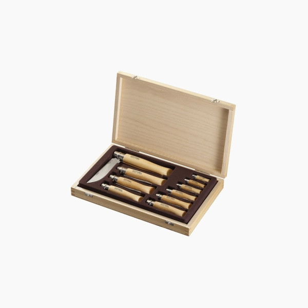 Coffret Collection 10 couteaux OPINEL Tradition - carbone ou inox