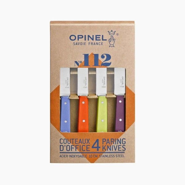 Coffret OPINEL de 4 couteaux d'office n°112 - 2 coloris