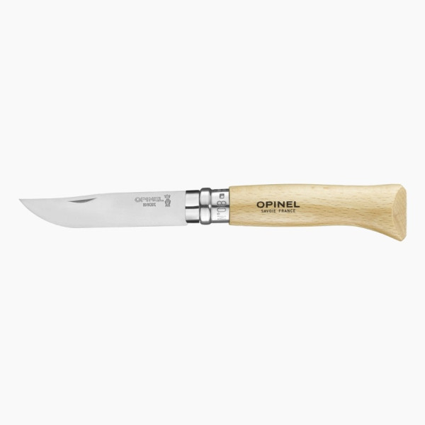 Couteau n°8 OPINEL Tradition hêtre naturel inox coffret avec étui Alpine