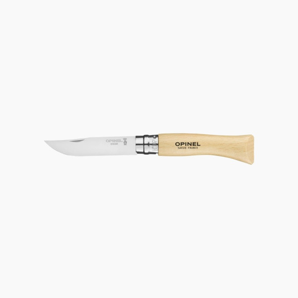 Couteau fermant OPINEL Tradition hêtre inox - 6 tailles n°6, n°7, n°8, n°9, n°10 et n°12