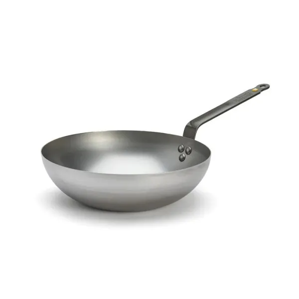Wok bombé De Buyer Minéral B en acier - 4 tailles