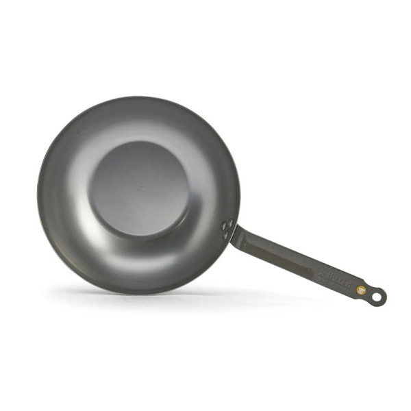 Wok bombé De Buyer Minéral B en acier - 3 tailles
