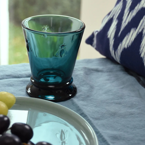 4 verres à eau Abeille La Rochère set de 4 coloris assortis