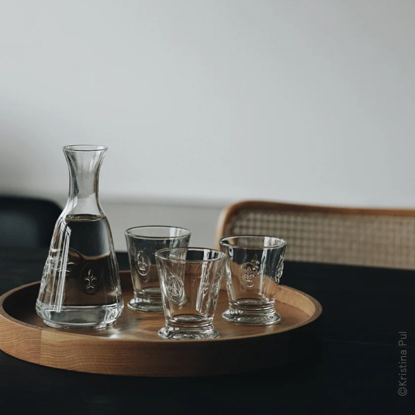 6 verres à eau gobelets Fleur de Lys La Rochère
